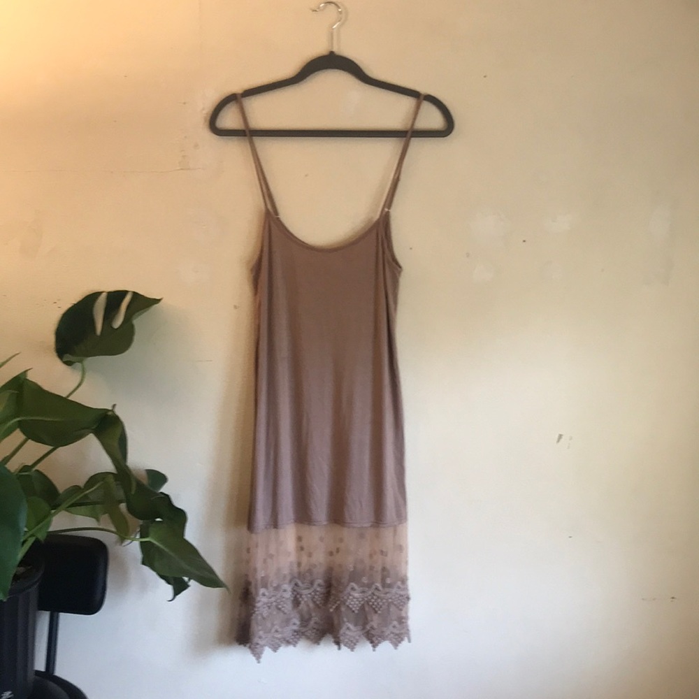 3BN Lace Bottom Slip Dress